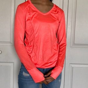 Orange Workout Long Sleeve shirt